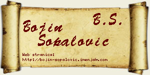 Bojin Šopalović vizit kartica